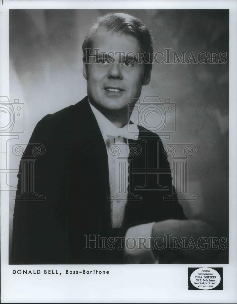 1978 Press Photo Donald Bell Bass-Baritone Opera Singer - cvp05284 - Historic Images