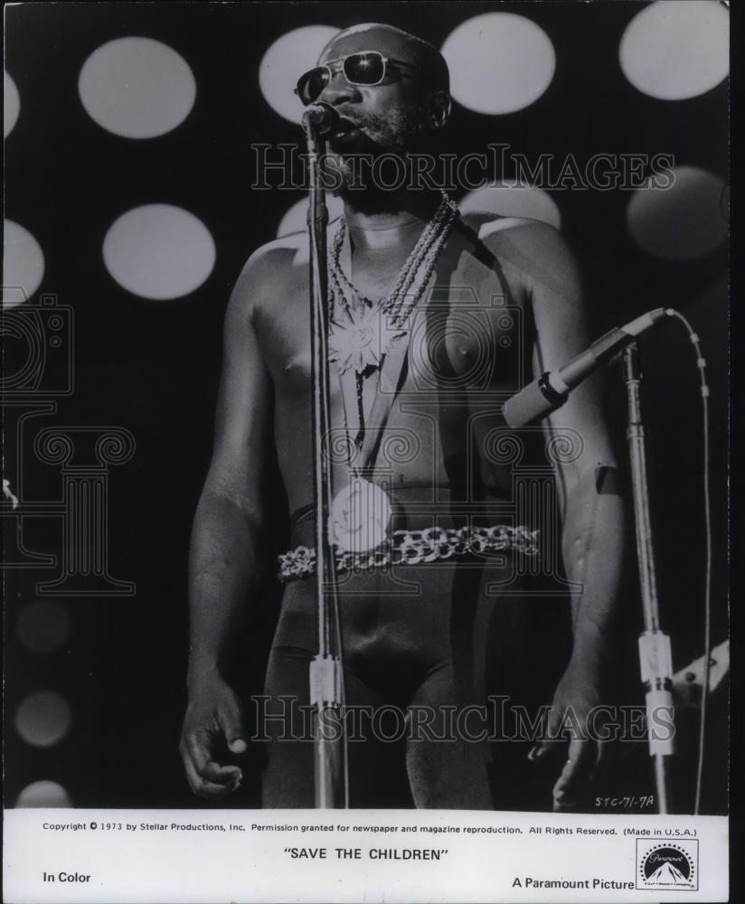 1973 Press Photo Isaac Hayes Save The Children - cvp16897 - Historic Images