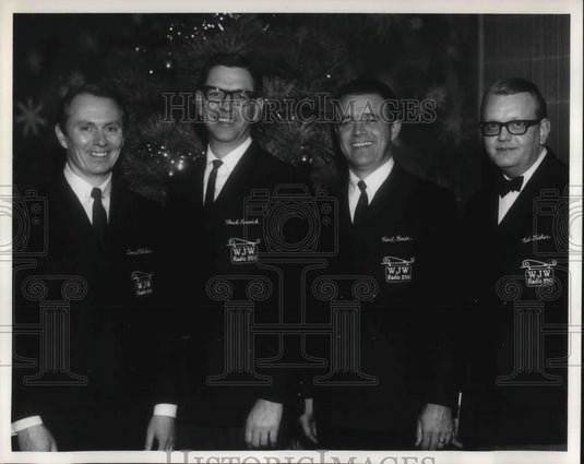 Press Photo Tom Fletcher Chuch Renwick Carl Reese Ed Fischer WJW Radio 850 - Historic Images
