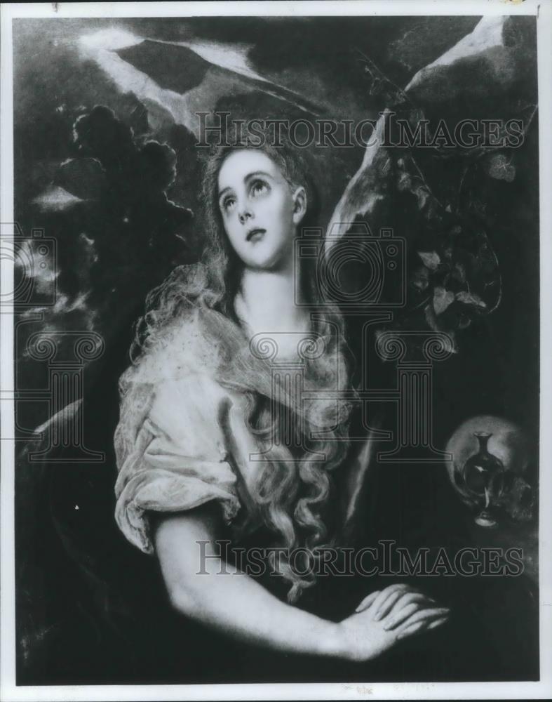 1982 Press Photo El Greco Mary Magdalen in Penitence Oil on Canvas Painting - Historic Images