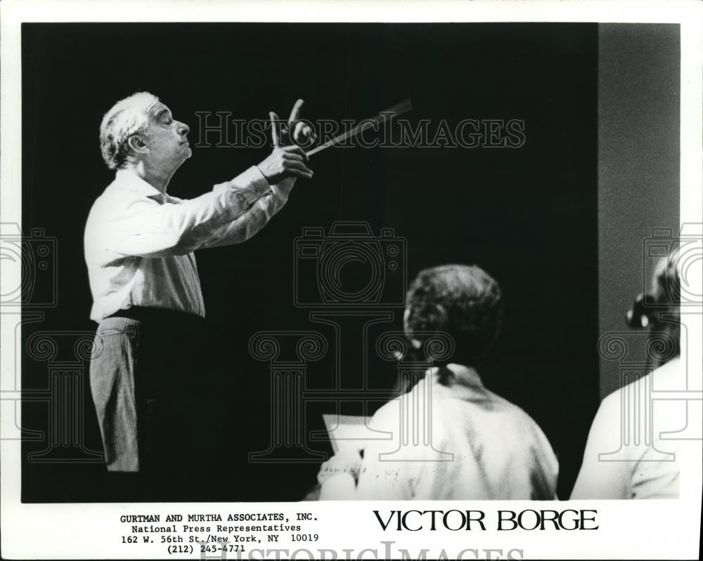 1979 Press Photo Victor Borge Pianist Conductor Cleveland Opera Company - Historic Images
