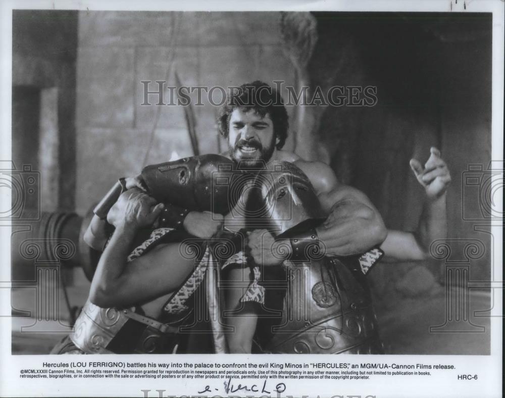 1983 Press Photo Lou Ferrigno title role in Hercules - cvp10257 - Historic Images