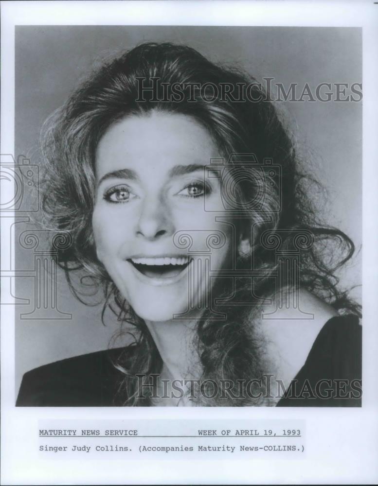 1993 Press Photo Judy Collins Folk Rock Singer Songwriter Musician - cvp02504 - Historic Images