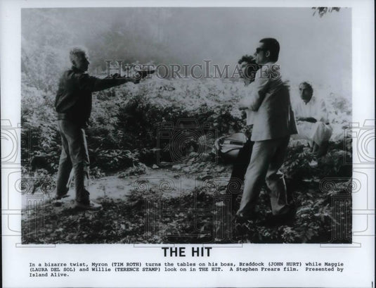 1984 Press Photo Laura Del Sol & Terence Stamp in The Hit - cvp12538 - Historic Images