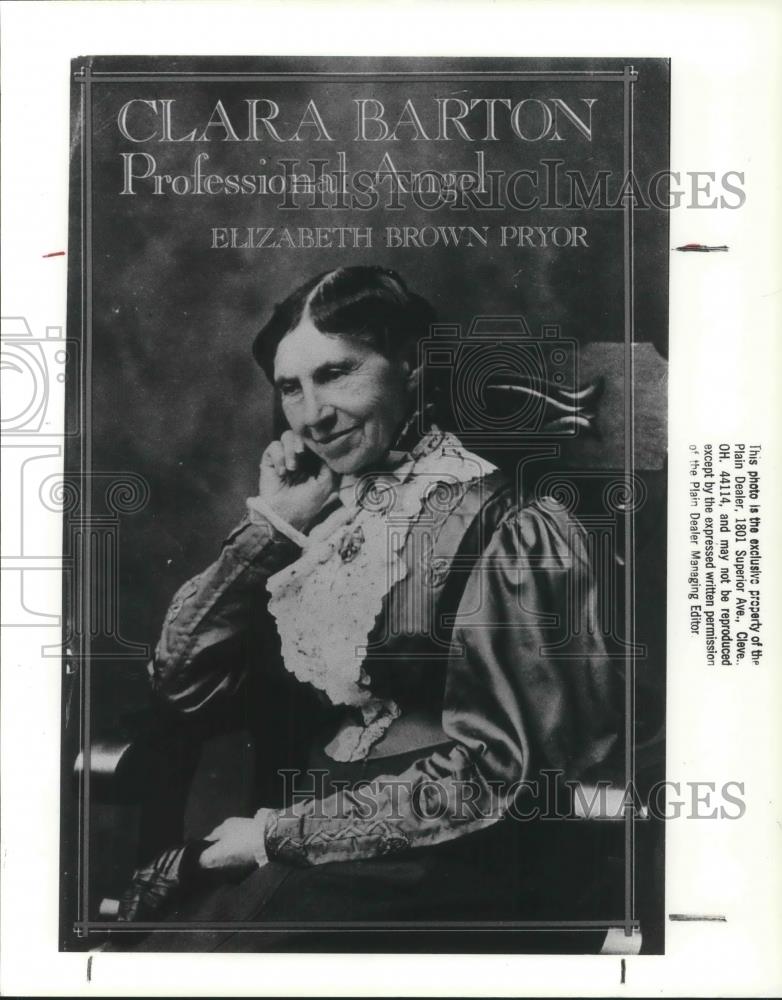 1988 Press Photo Dust Jacket from Clara Barton Professional Angel Book ...