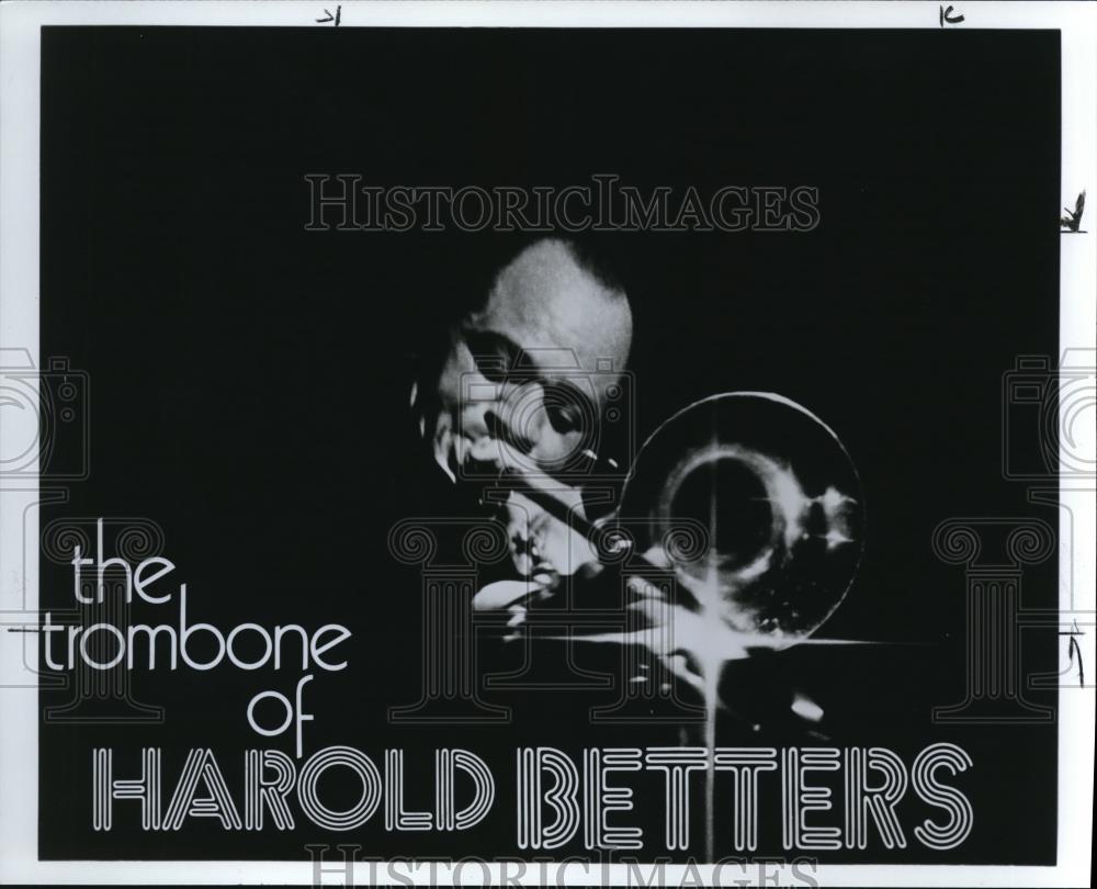 1983 Press Photo Harold Betters Jazz Trombonist - cvp00700 - Historic Images