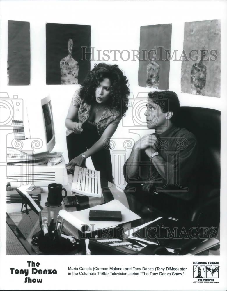 Press Photo Maria Canals and Tony Danza star on The Tony Danza Show - cvp11063 - Historic Images