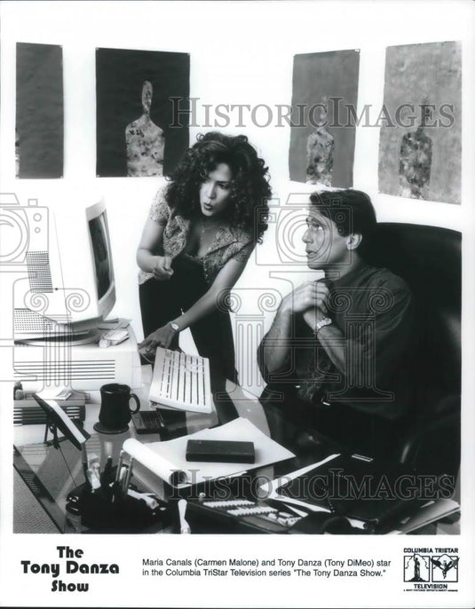 Press Photo Maria Canals and Tony Danza star on The Tony Danza Show - cvp11063 - Historic Images