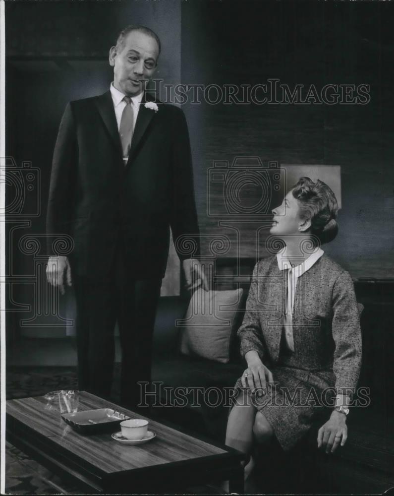 1961 Press Photo Melvyn Douglas and Leora Dana in The Best Man - cvp04097 - Historic Images