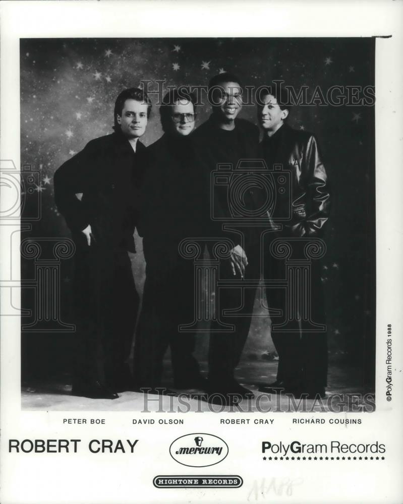1988 Press Photo Peter Boe David Olson Robert Cray Richard Cousins Musicians - Historic Images