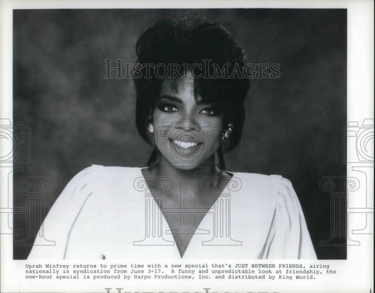 Press Photo Oprah Winfrey Special Just Between Friends - cvp19194 - Historic Images