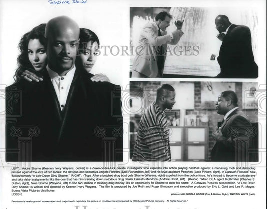 1994 Press Photo Jada Pinkett & Keenen Ivory Wayans in A Low Down Dirty Shame - Historic Images