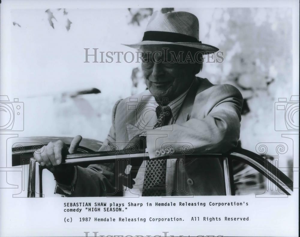 1987 Press Photo Sebastian Shaw stars in High Season - cvp12259 - Historic Images