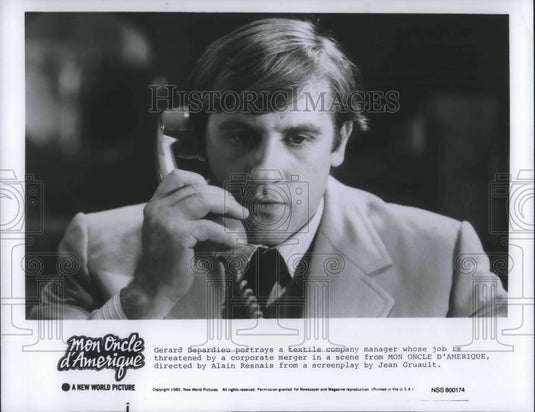 1981 Press Photo Gerard Depardieu in Mon Oncle D'Amerique - cvp05814 - Historic Images