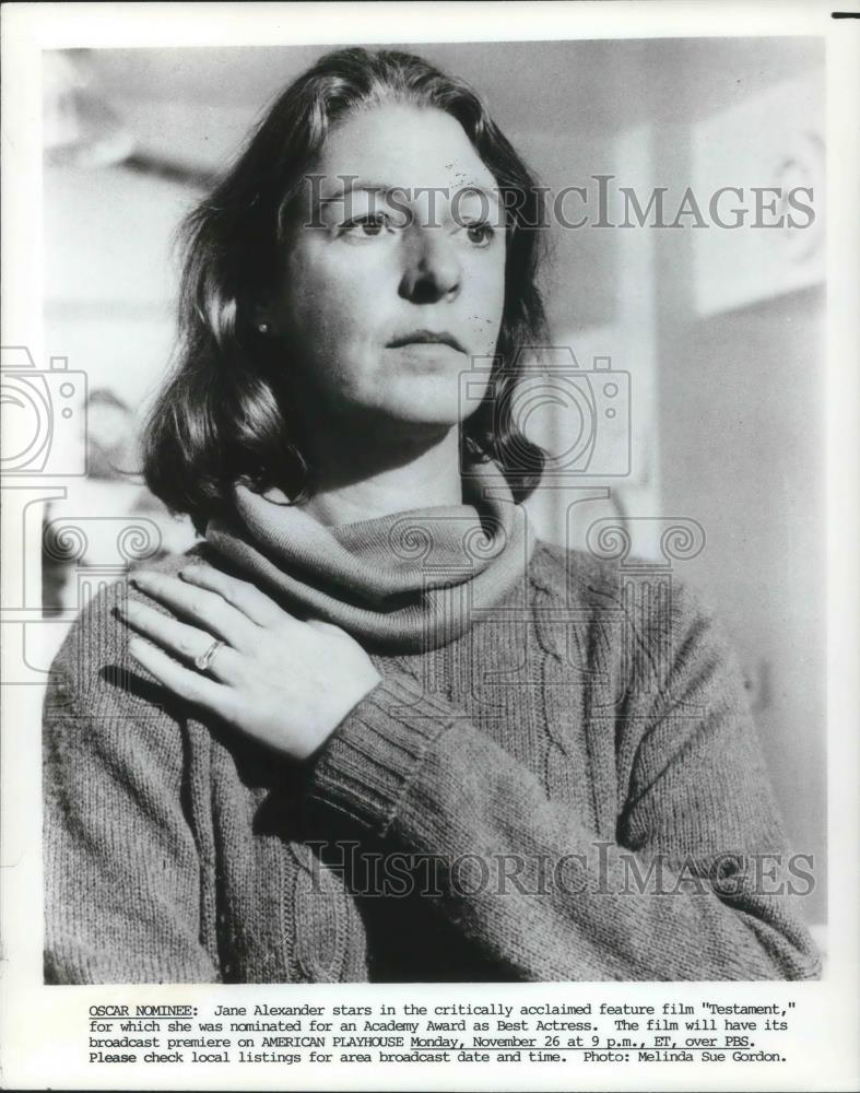 1984 Press Photo Jane Alexander in Testament - cvp09591 - Historic Images
