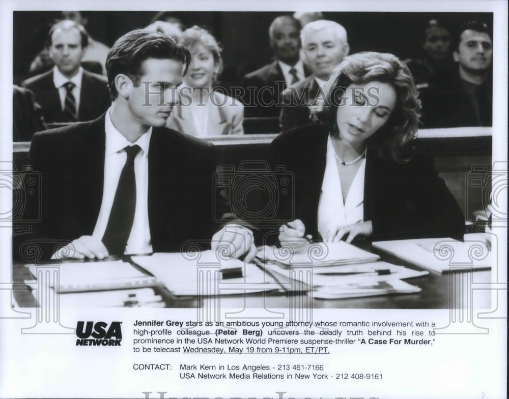 Press Photo Jennifer Grey and Peter Berg in A Case for Murder - cvp09032 - Historic Images
