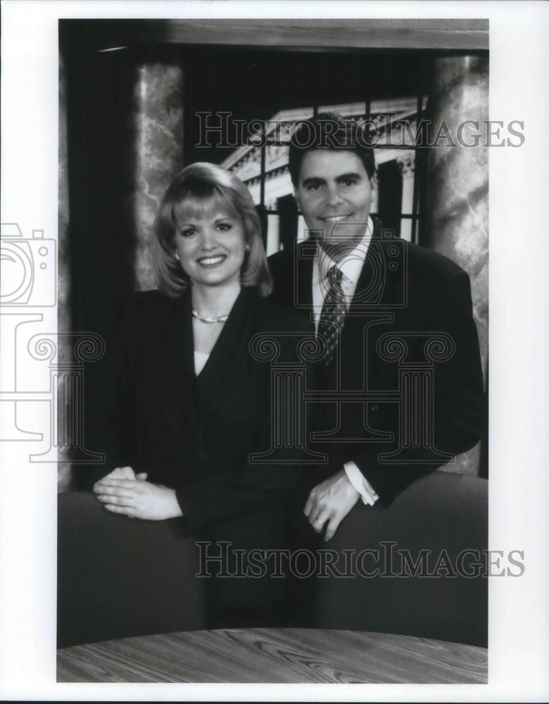 Press Photo Kristin Jeannette-Meyers &amp; Gregg Jarrett Hosting Court TV - Historic Images