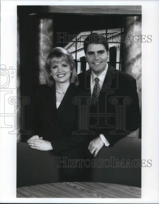 Press Photo Kristin Jeannette-Meyers & Gregg Jarrett Hosting Court TV - Historic Images