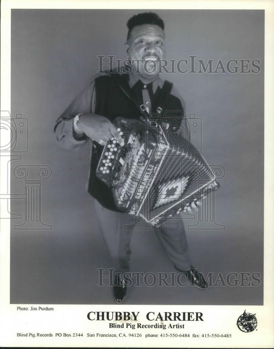 1996 Press Photo Chubby Carrier Zydeco Musician Singer Songwriter - cvp07761 - Historic Images