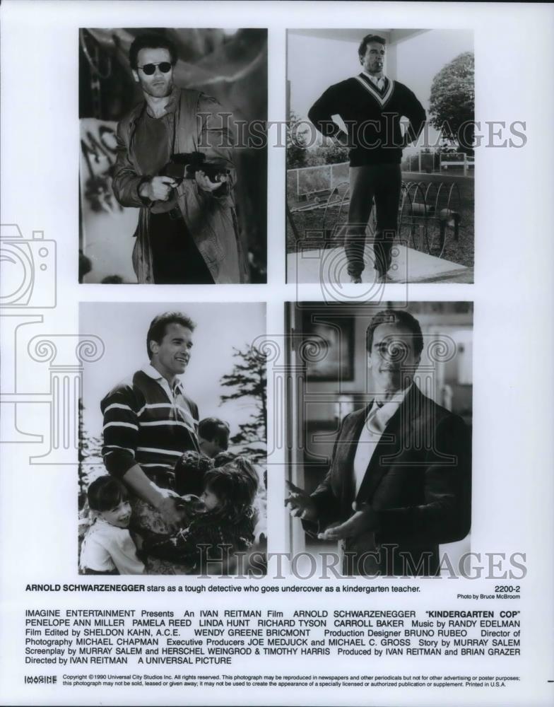 1991 Press Photo Arnold Schwarzengger in Kindergarten Cop - cvp19792 - Historic Images