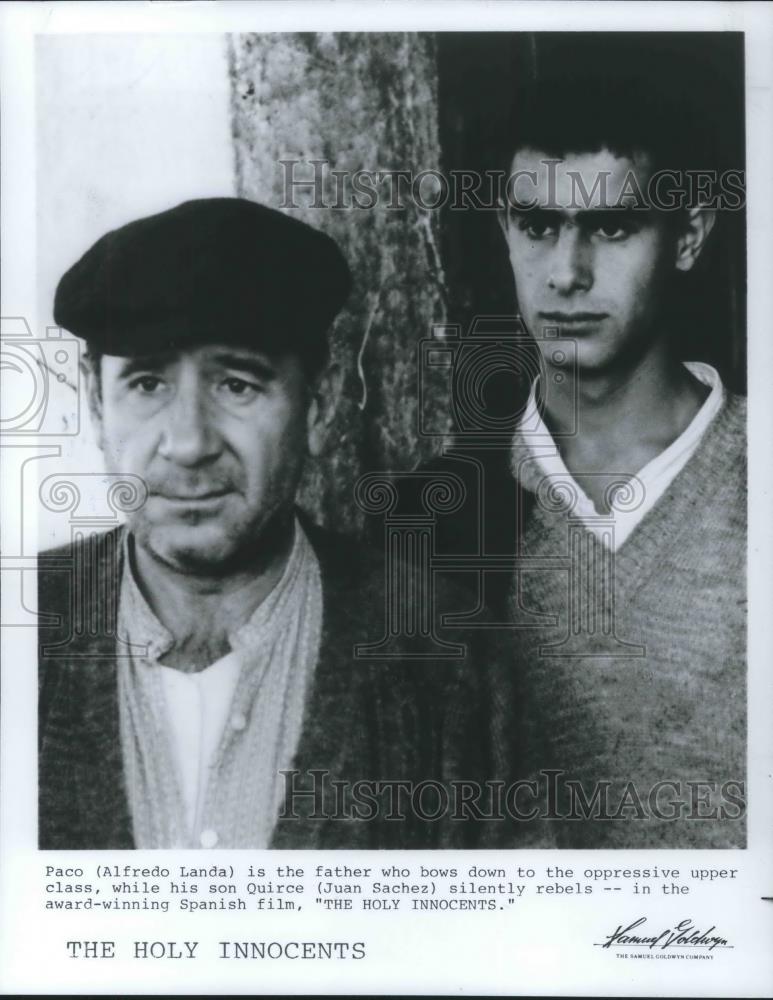 1985 Press Photo Alfredo Landa &amp; Juan Sachez in Holy Innocents - cvp10818 - Historic Images