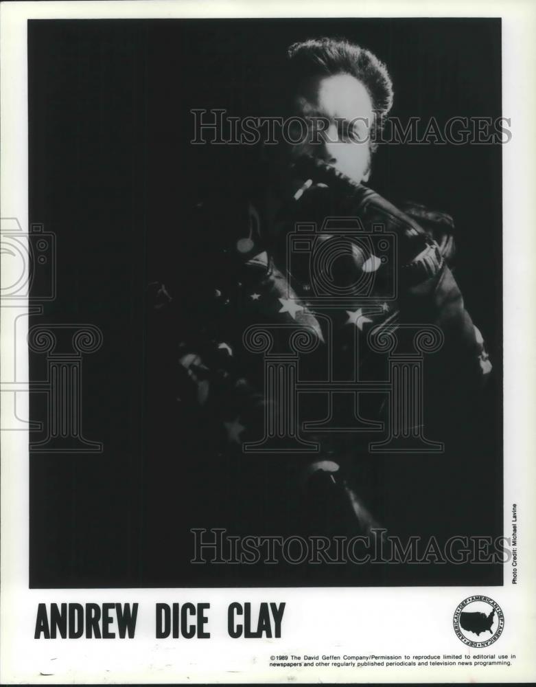 1989 Press Photo Andrew Dice Clay Stand-Up Comedian Actor - cvp02485 - Historic Images