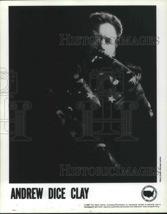 1989 Press Photo Andrew Dice Clay Stand-Up Comedian Actor - cvp02485 - Historic Images