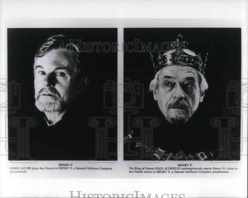 1993 Press Photo Derek Jacobi and Paul Scofield star in Henry V - cvp12469 - Historic Images