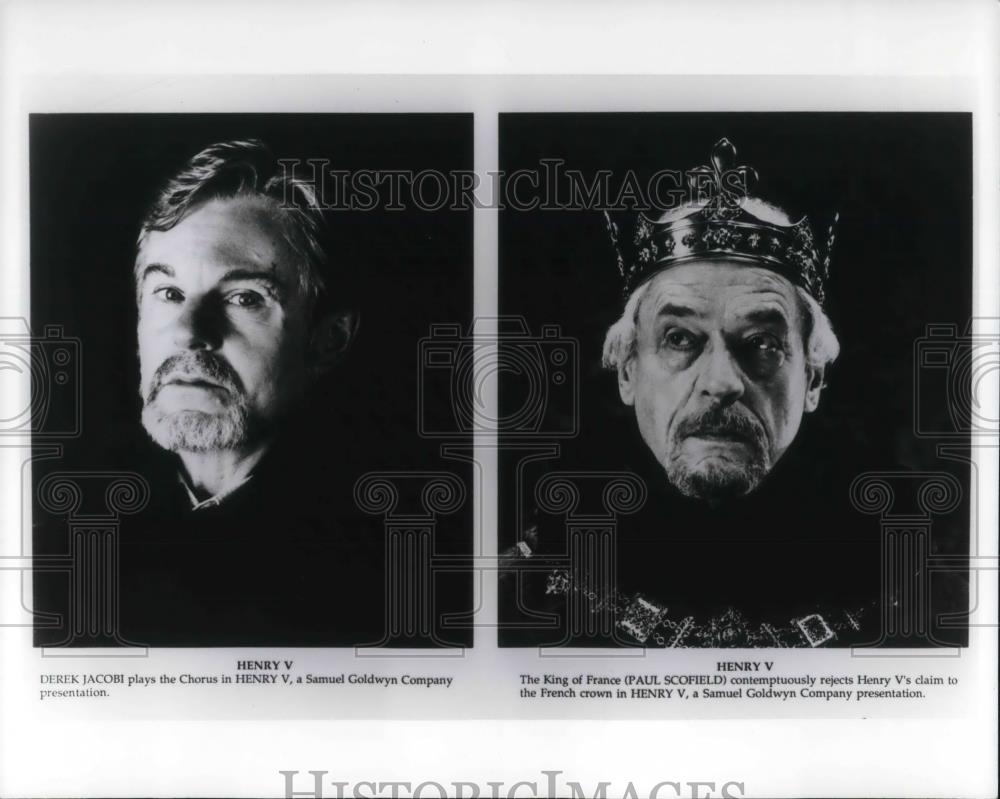 1993 Press Photo Derek Jacobi and Paul Scofield star in Henry V - cvp12469 - Historic Images