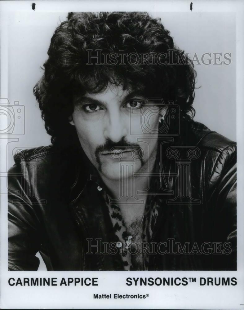 1987 Press Photo Carmine Appice Sybsonics Drums - cvp14714 - Historic Images