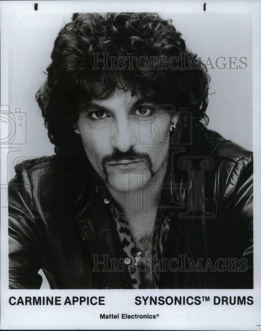 1987 Press Photo Carmine Appice Sybsonics Drums - cvp14714 - Historic Images