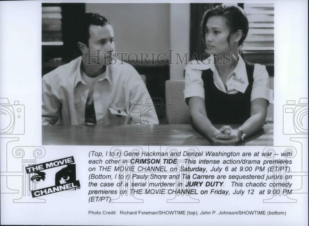 1996 Press Photo Pauly Shore and Tia Carrere in Jury Duty - cvp19335 - Historic Images