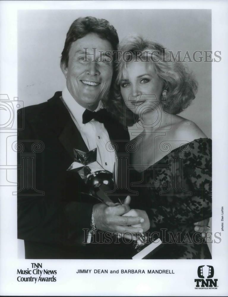 1990 Press Photo Jimmy Dean & Barbara Mandrell Music City News Country Awards - Historic Images