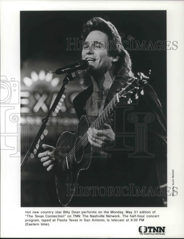 1993 Press Photo Billy Dean Singing on The Texas Connection - cvp06359 - Historic Images