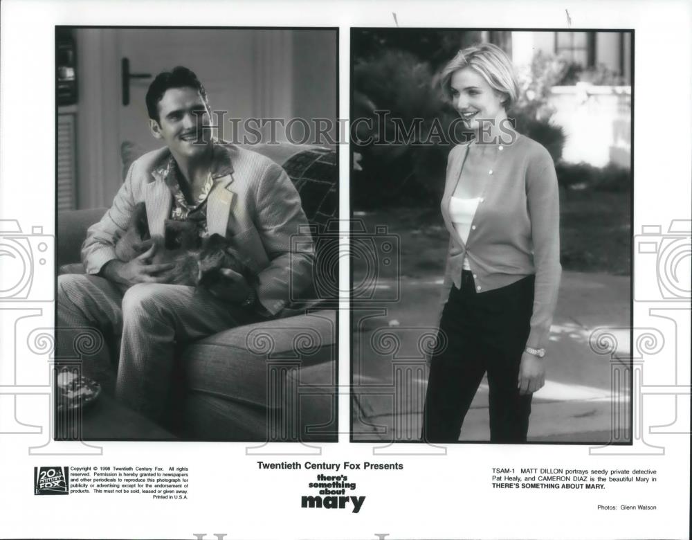 1998 Press Photo Matt Dillon and Cameron Diaz in There&#39;s Something About Mary - Historic Images