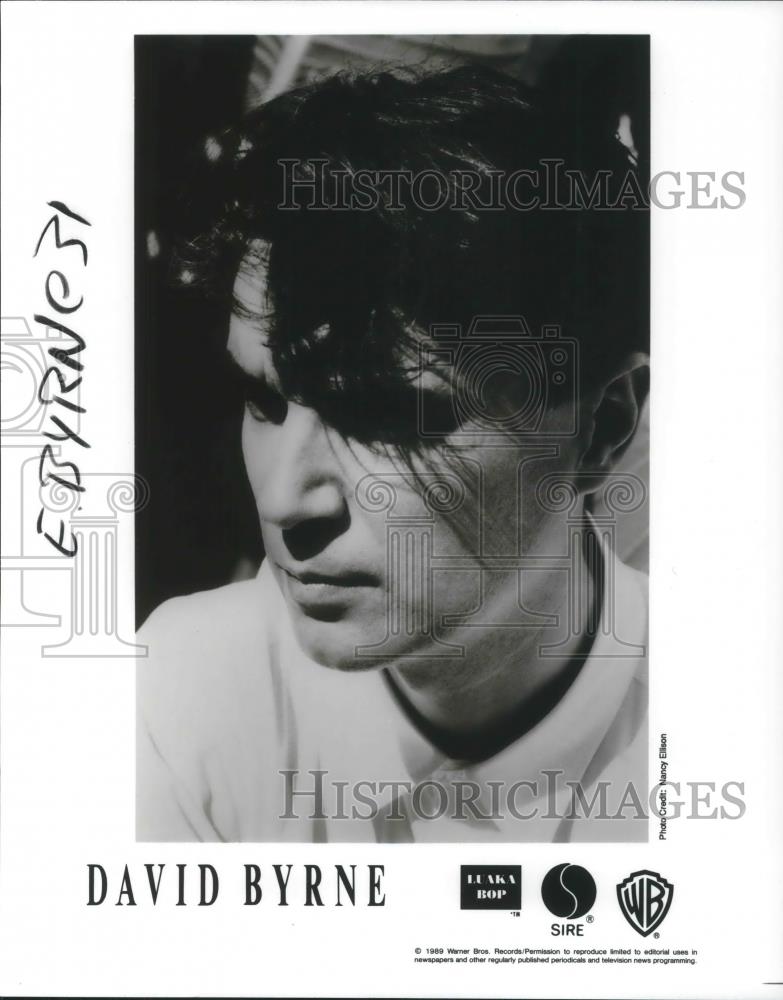 1989 Press Photo David Byrne Scottish-born musician - cvp08398 - Historic Images