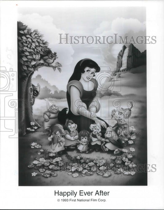 1994 Press Photo Snow White in Happily Ever After Animated Cartoon Movie - Historic Images