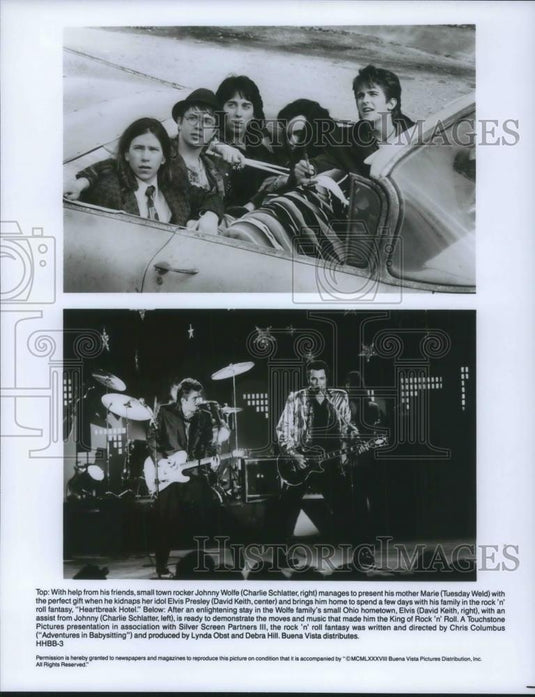 1988 Press Photo Charlie Schlatter & Tuesday Weid in Heartbreak Hotel - Historic Images