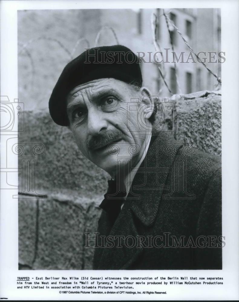 1987 Press Photo Sid Caesar in Wall Of Tyranny - cvp09944 - Historic Images