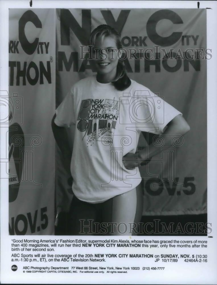 1989 Press Photo Kim Alexis Good Morning America Fashion Editor and Supermodel - Historic Images