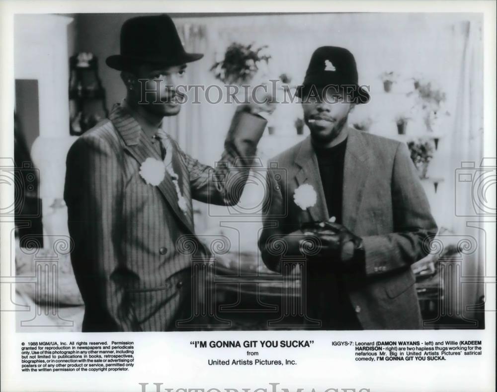 1991 Press Photo Damon Wayans and Kadeem Hardison in I&#39;m Gonna Git You Sucka - Historic Images