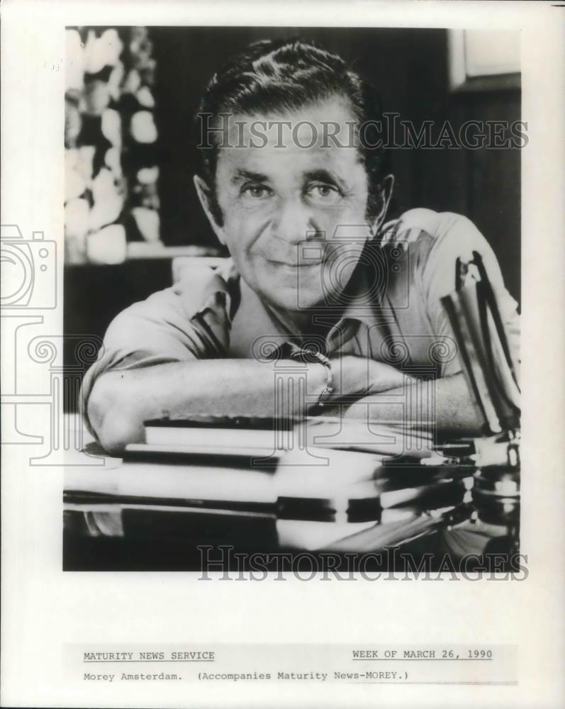 1990 Press Photo Morey Amsterdam Actor Comedian - cvp08589 - Historic Images