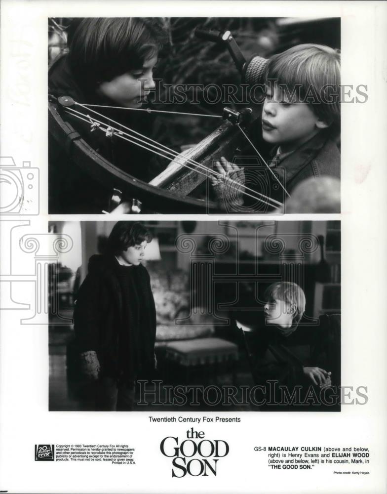 1994 Press Photo Macauly Culkin and Elijah Wood in The Good Son - cvp19590 - Historic Images
