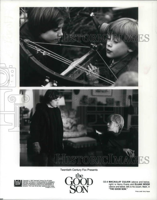 1994 Press Photo Macauly Culkin and Elijah Wood in The Good Son - cvp19590 - Historic Images