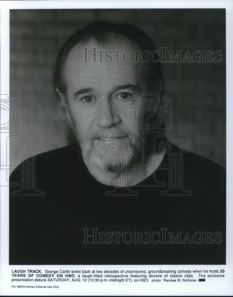 Press Photo George Carlin hosts 20 Years of Comedy on HBO - cvp08856 - Historic Images