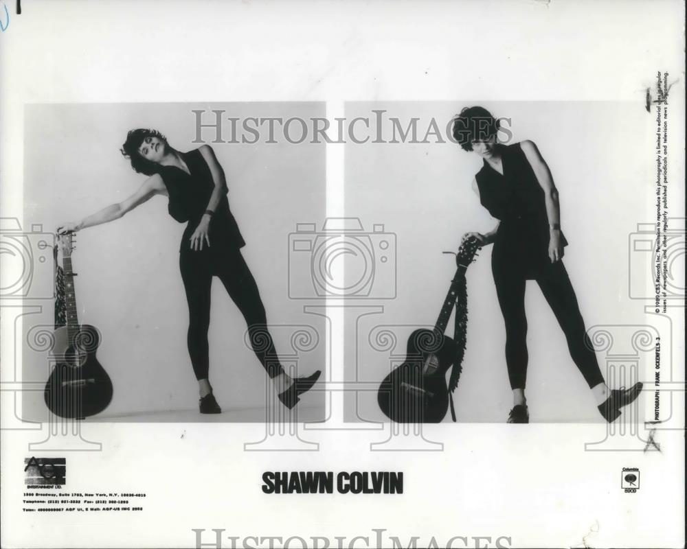 1990 Press Photo Shawn Colvin Folk Rock Singer Songwriter Guitarist - cvp07715 - Historic Images