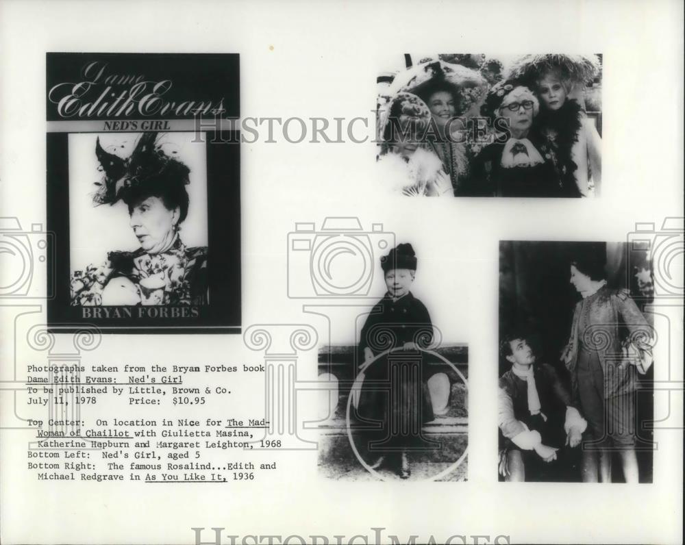 1978 Press Photo Dame Edith Evans in Ned&#39;s Girl &amp; The Mad Woman of Chaillot - Historic Images