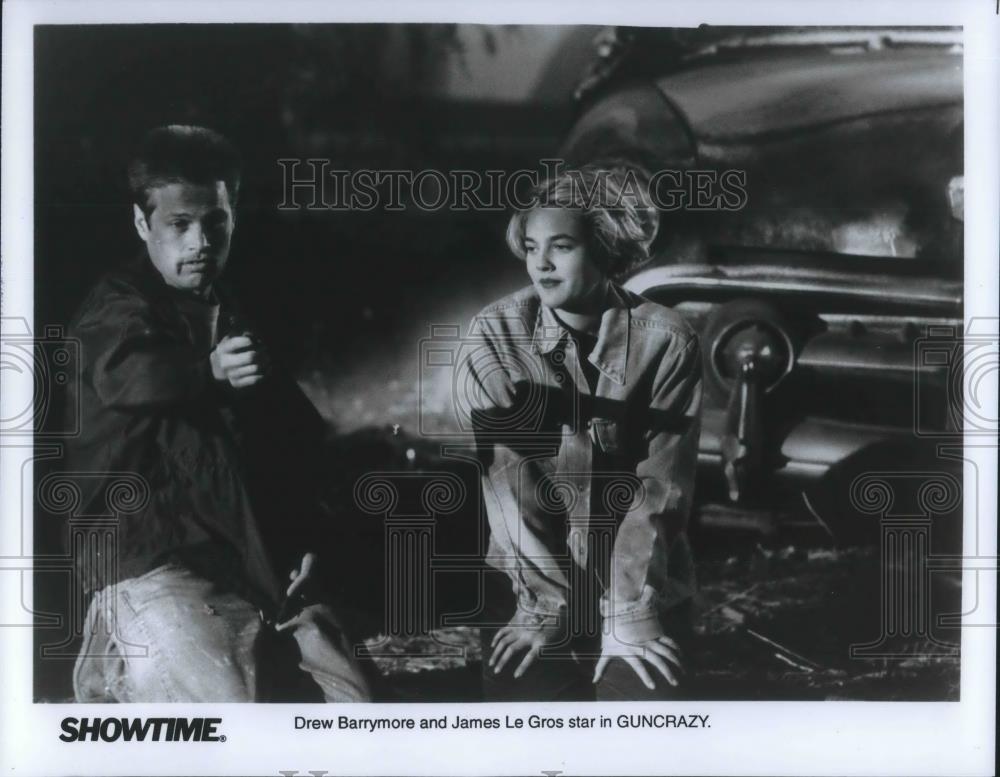 1992 Press Photo Drew Barrymore and James Le Gros star in Guncrazy - cvp11579 - Historic Images