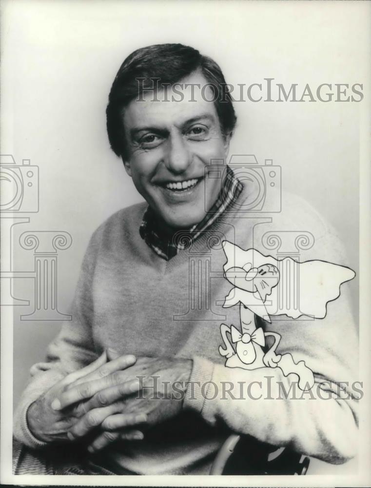 1983 Press Photo Dick Van Dyke in The CBS Library - cvp10822 - Historic Images