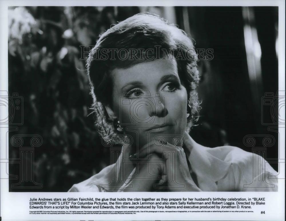 1987 Press Photo Julie Andrews stars in Blake Edwards' That's Life! - cvp12283 - Historic Images
